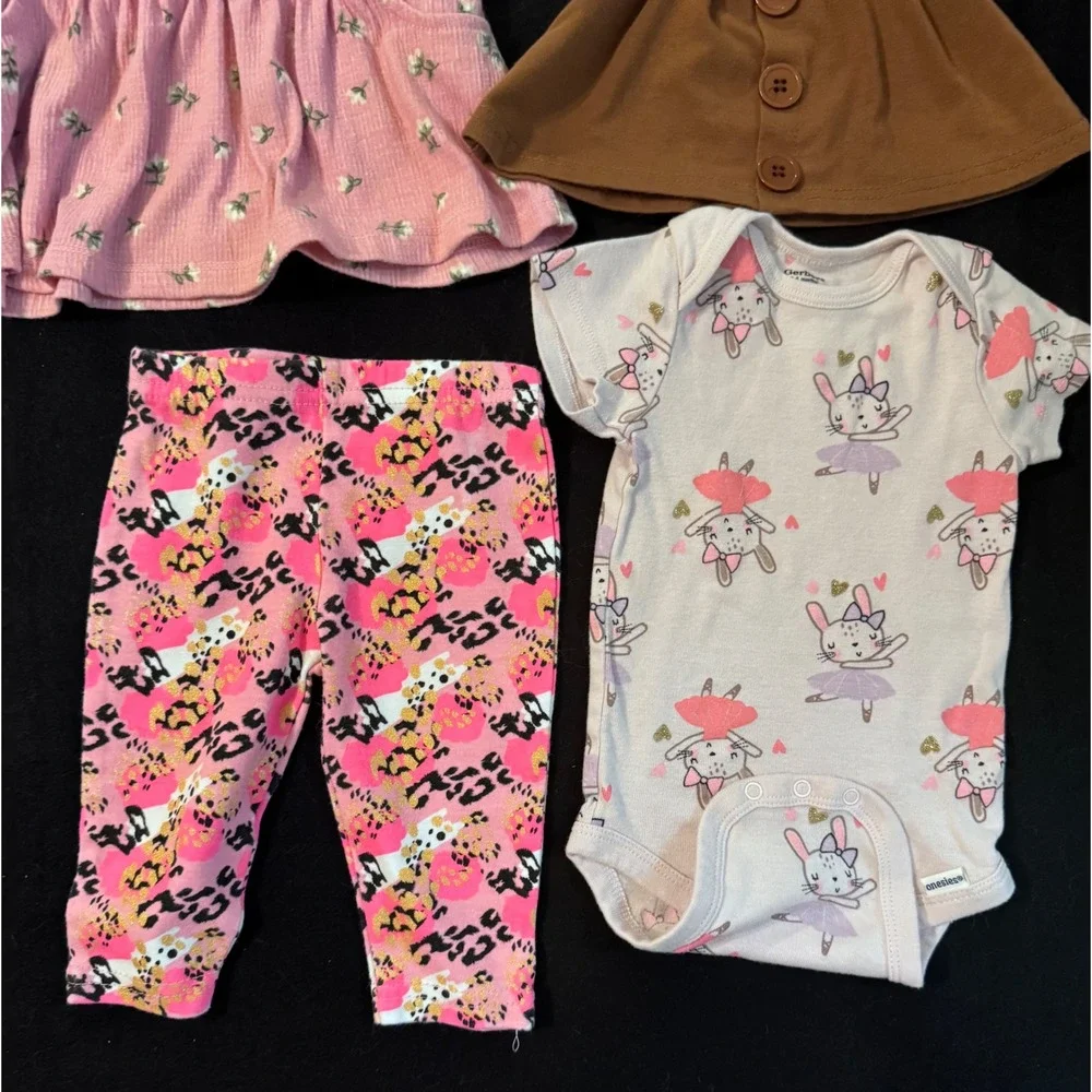 Baby Girl Clothing,  Lot 10pc, 3-6 Months, Bundle # 6, Gap, Gerber, Carter